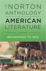 Cover of textbook titled The Norton Anthology American Literature