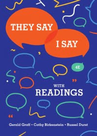 Cover of textbook titled, "They Say, I Say"